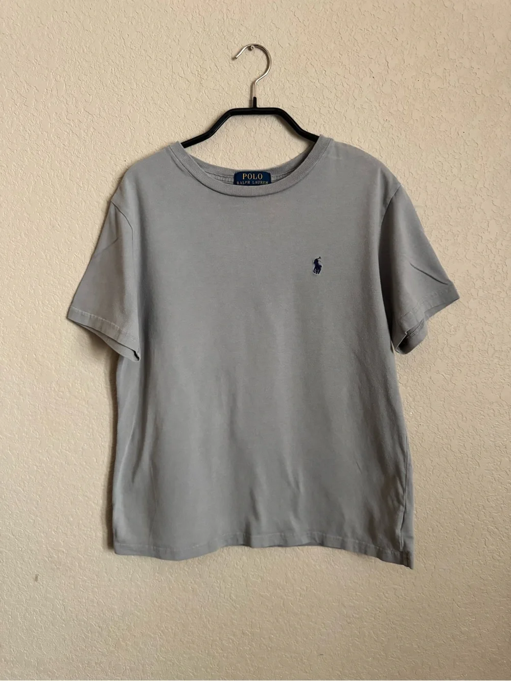 Kids Polo by Ralph Lauren Light Gray Short Sleeve Logo Tee